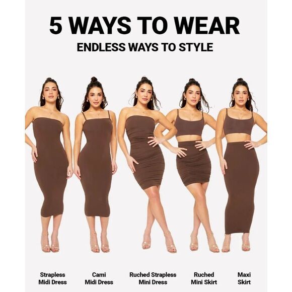 NWT Yitty Nearly Naked Shaping 5-In-1 Convertible Bodycon Dress Women's Large - Picture 2 of 11